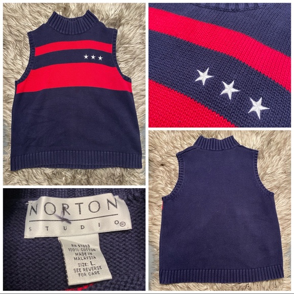 ♥︎BOLD STRIPED TURTLE NECK VEST♥︎ - Picture 4 of 4